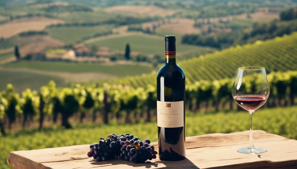 tuscan wine and landscapes