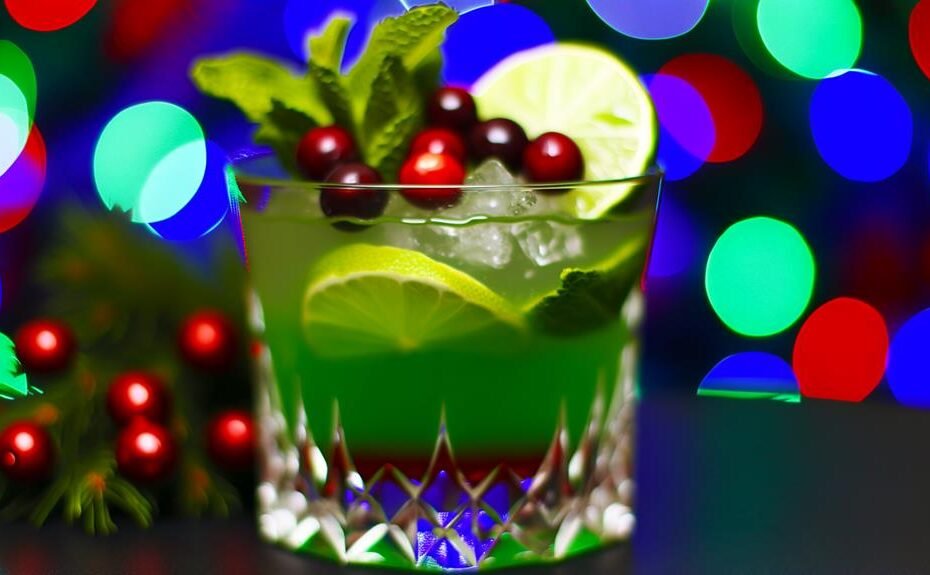 festive green wine cocktails