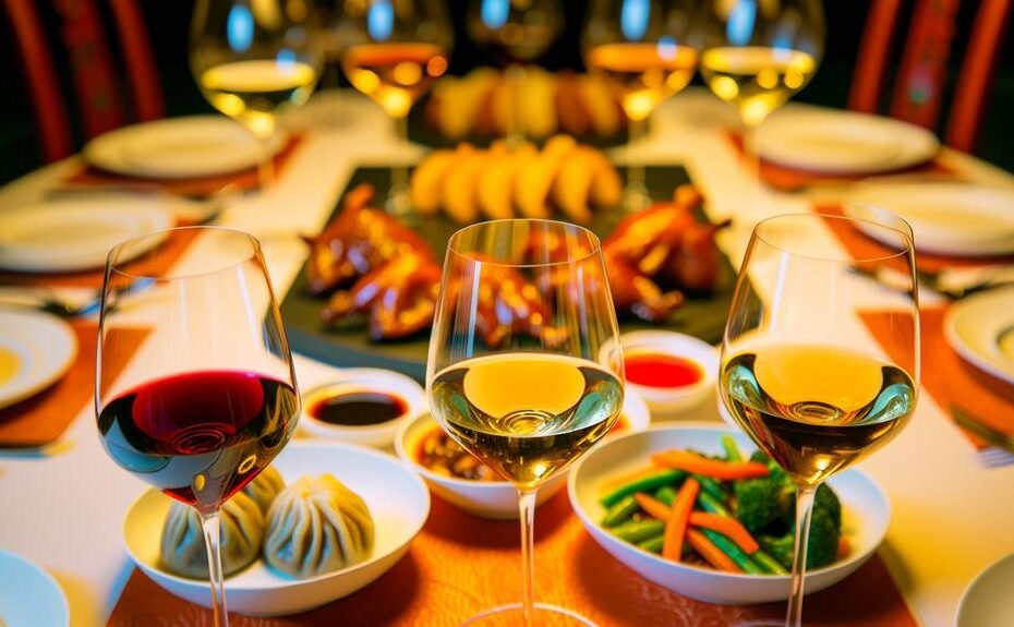 wine and chinese cuisine