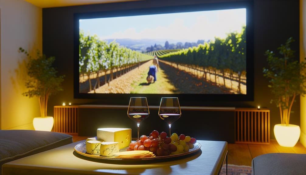wine cheese and movies