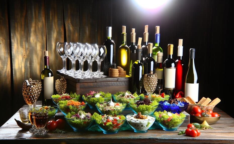 wine pairing salad dressings